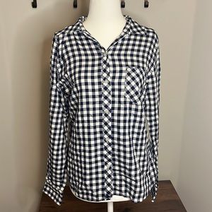 Untuckit Women’s Checkered Navy Button down/up